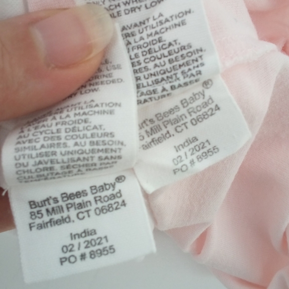 3 Burts Bees Trio Set One Piece Snaps Organic Cotton 6 to 9 Months Snaps - Picture 11 of 15